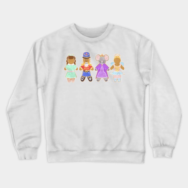 Gingerbread Ensemble Crewneck Sweatshirt by Jan Grackle